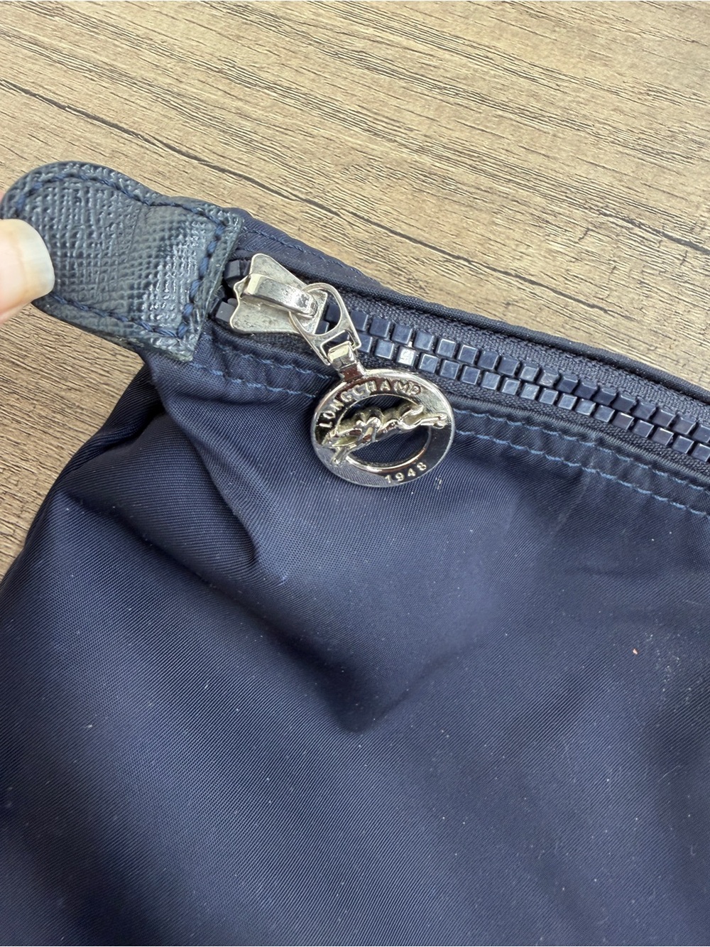 Longchamp Bag Navy Tote large - Picture 4 of 13